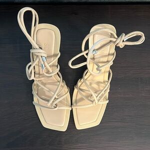 Schutz Toller Tan Lace up Sandal